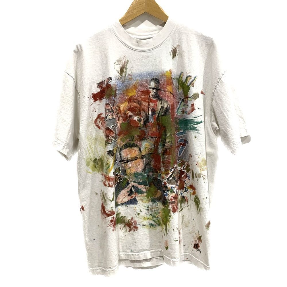 Street Market Kanye West Graphic Tee Mens Size M RARE Y2K Paint Graffiti Crew